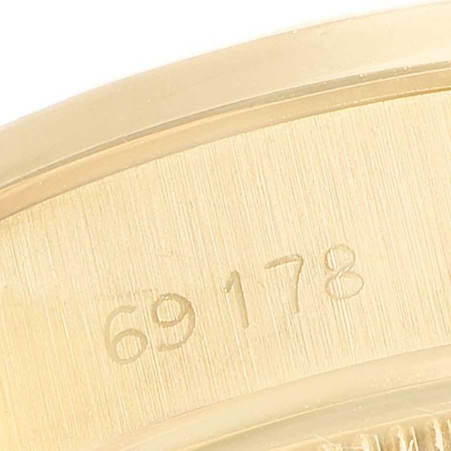 Rolex President Datejust 18 Karat Yellow Gold Ladies Watch 69178 For Sale 3