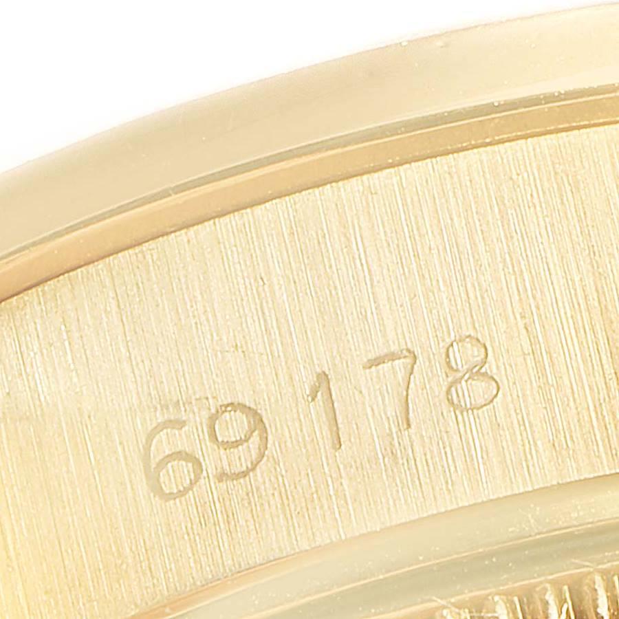 Rolex President Datejust 18 Karat Yellow Gold Ladies Watch 69178 3