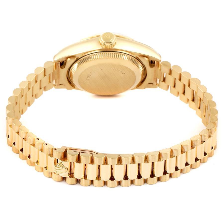 Rolex President Datejust 18 Karat Yellow Gold Ladies Watch 69178 5