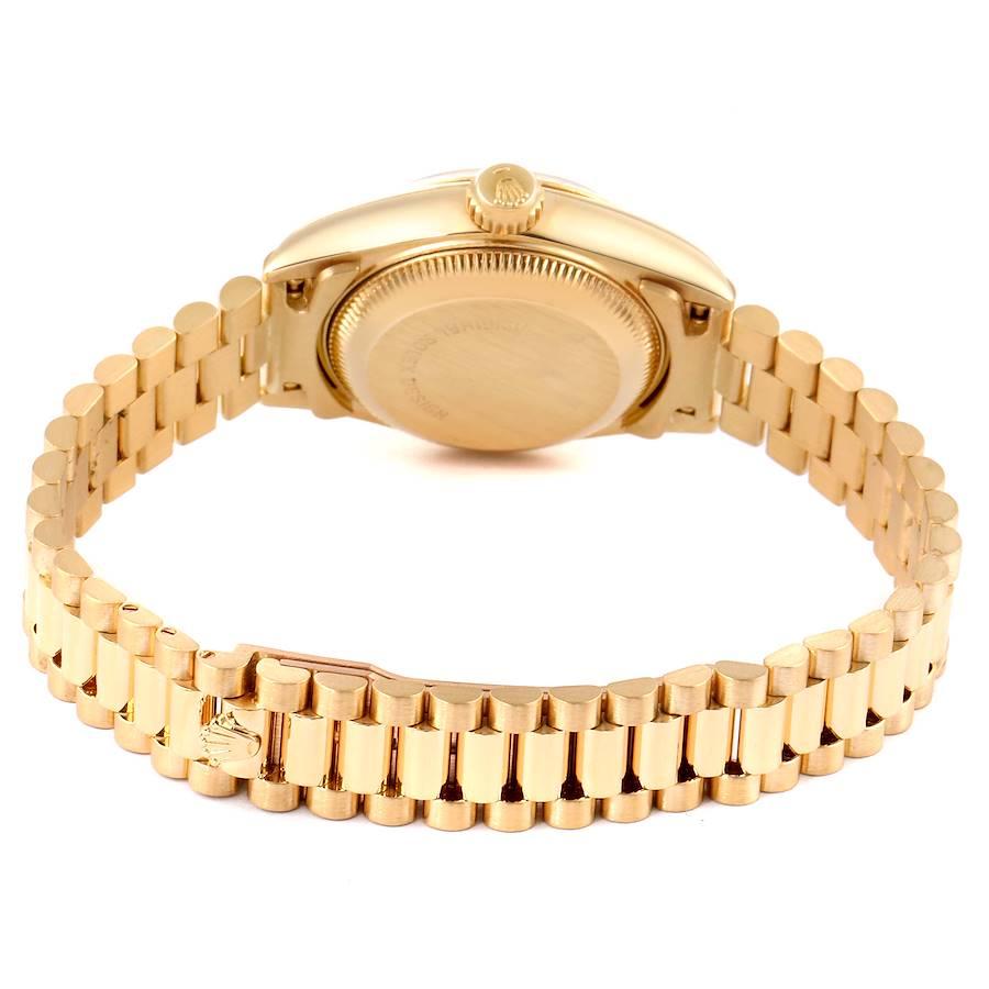 Rolex President Datejust 18 Karat Yellow Gold Ladies Watch 69178 For Sale 5