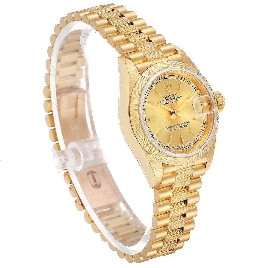 Women's Rolex President Datejust 18 Karat Yellow Gold Ladies Watch 69278 Box Papers For Sale