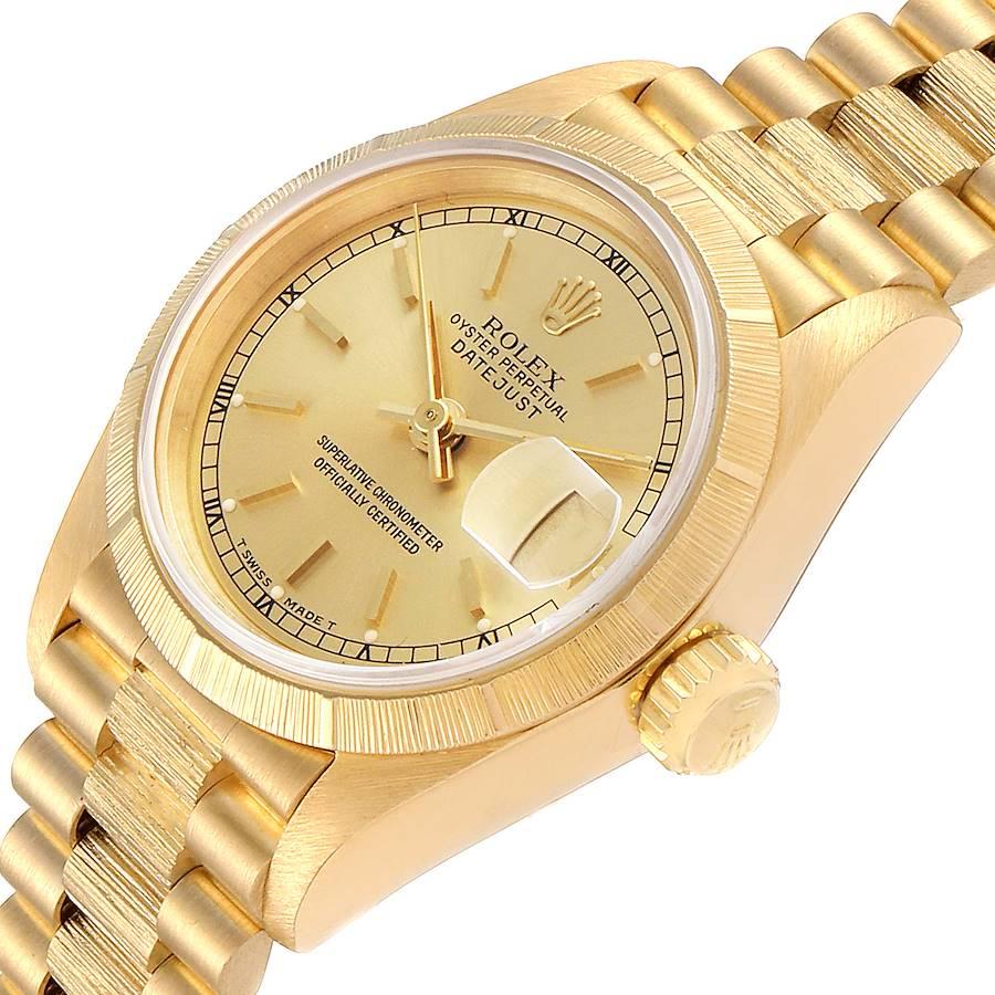 Rolex President Datejust 18 Karat Yellow Gold Ladies Watch 69278 For Sale 1