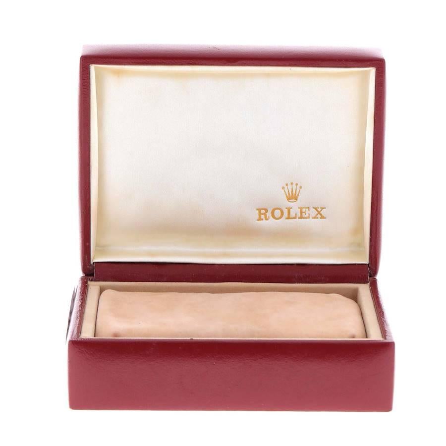 Rolex Präsident Datejust 18K Gelbgold Tapestry Zifferblatt Damenuhr 69178 im Angebot 8