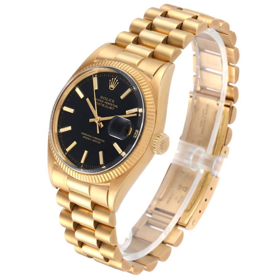 Rolex President Datejust 18k Yellow Gold Vintage Men's Watch 1601 For Sale 1