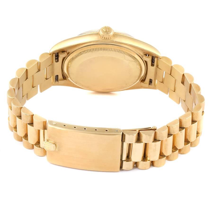 Rolex President Datejust 18k Yellow Gold Vintage Men's Watch 1601 For Sale 6