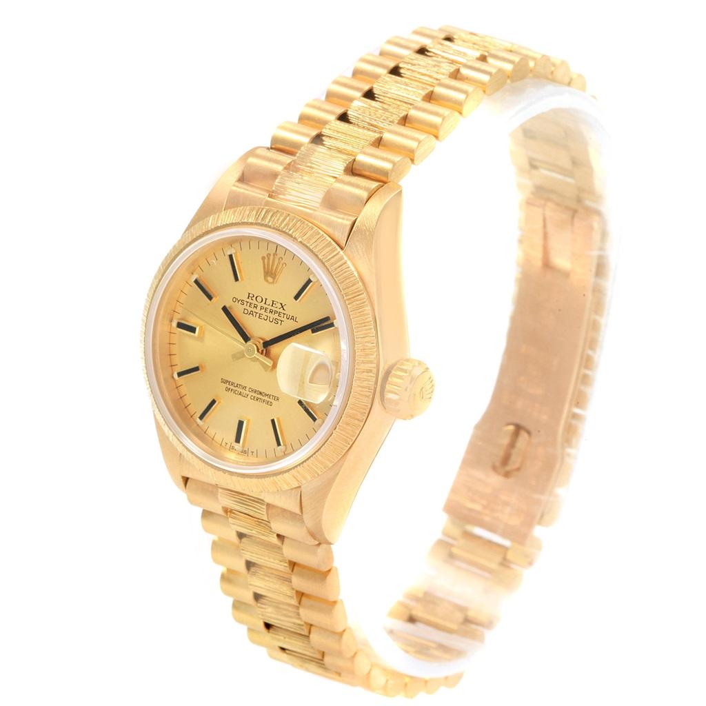 Rolex President Datejust 26 18 Karat Yellow Gold Ladies Watch 69278 4