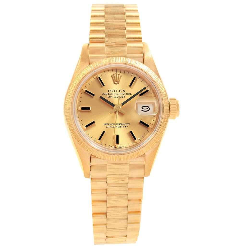Rolex President Datejust 26 18 Karat Yellow Gold Ladies Watch 69278 5