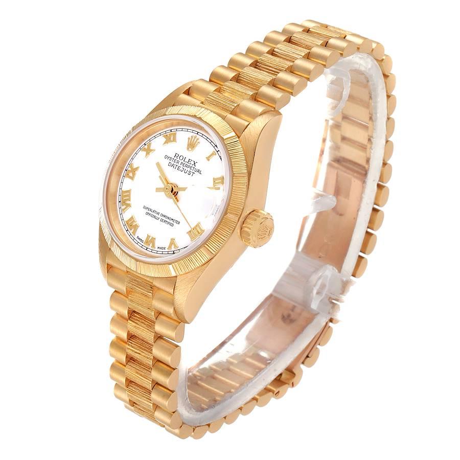 Women's Rolex President Datejust 26 Roman Dial Yellow Gold Ladies Watch 79278