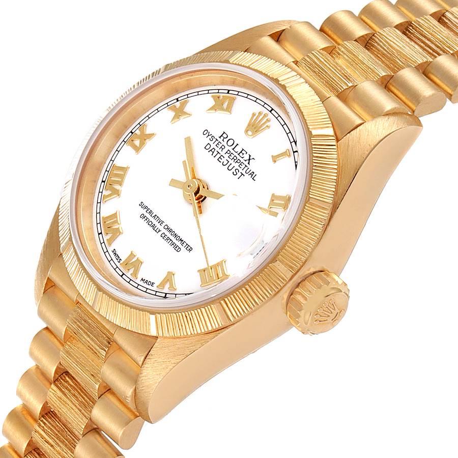 Rolex President Datejust 26 Roman Dial Yellow Gold Ladies Watch 79278 1