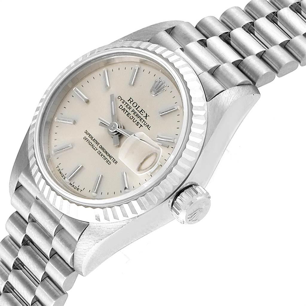 Rolex President Datejust 26 White Gold Silver Dial Ladies Watch 69179 2