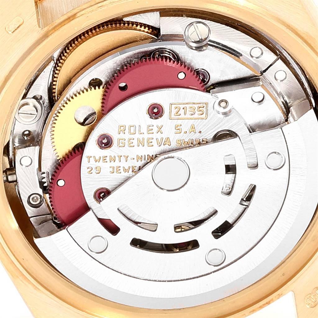Women's Rolex President Datejust 26 Yellow Gold Bloodstone Diamond Watch 69138