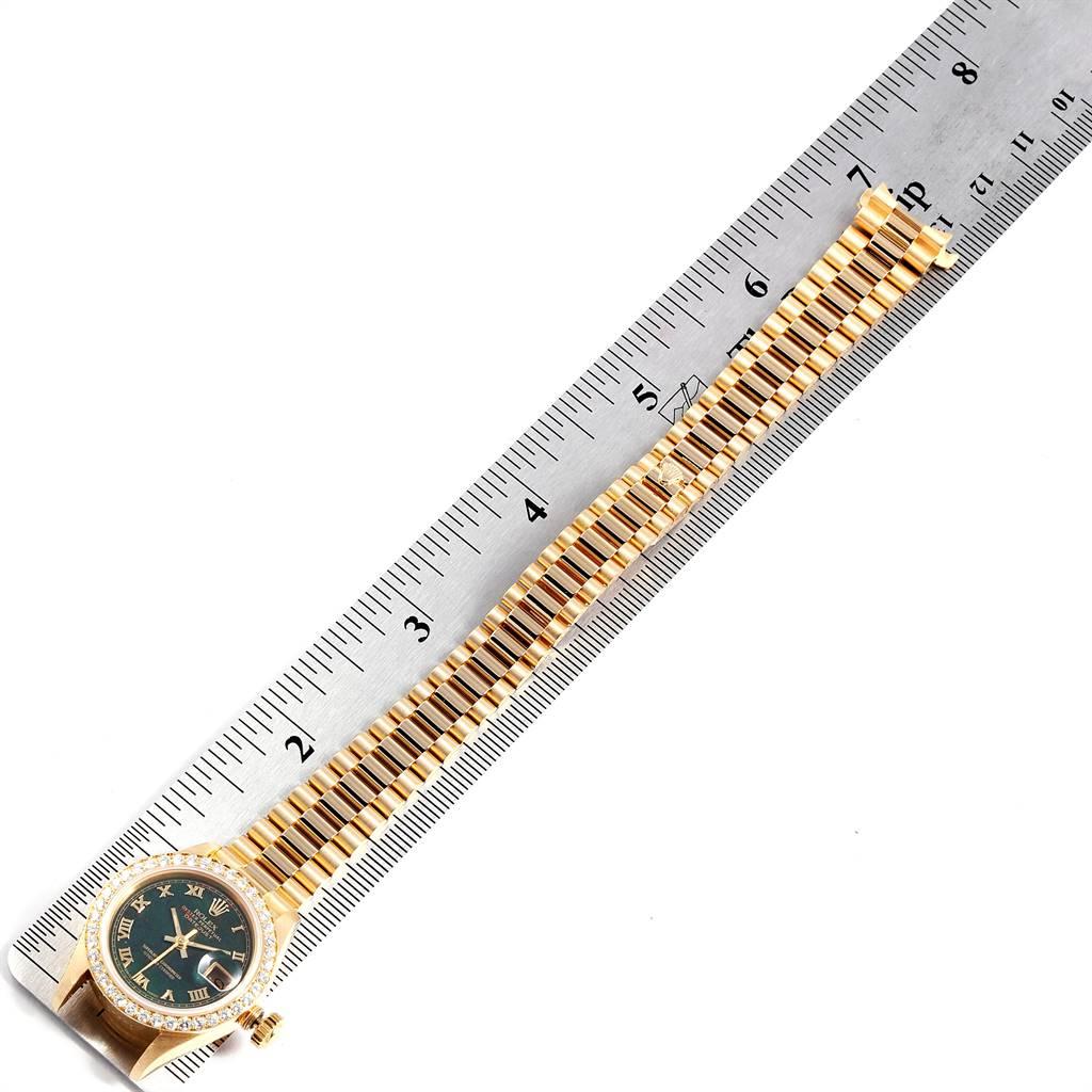 Rolex President Datejust 26 Yellow Gold Bloodstone Diamond Watch 69138 2