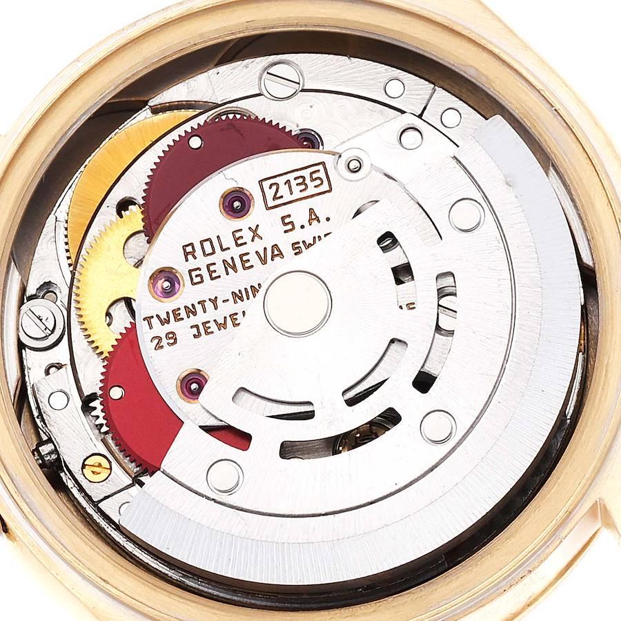 Women's Rolex President Datejust 26 Yellow Gold Blue Dial Ladies Watch 69178
