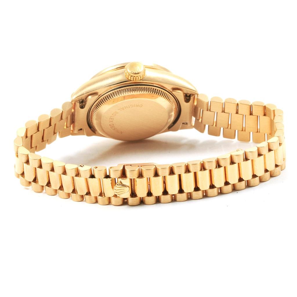 Rolex President Datejust 26 Yellow Gold Diamond Ladies Watch 69138 For Sale 1