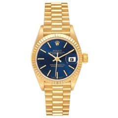 Rolex President Datejust 26 Yellow Gold Ladies Watch 69178 Box Papers