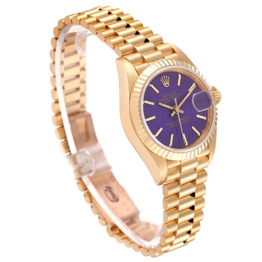 Gold rolex purple face deals