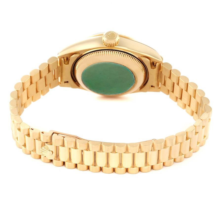 Rolex President Datejust 18k Gelbgold Damenuhr 79178 im Angebot 6