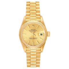 Rolex President Datejust 18k Gelbgold Damenuhr 79178
