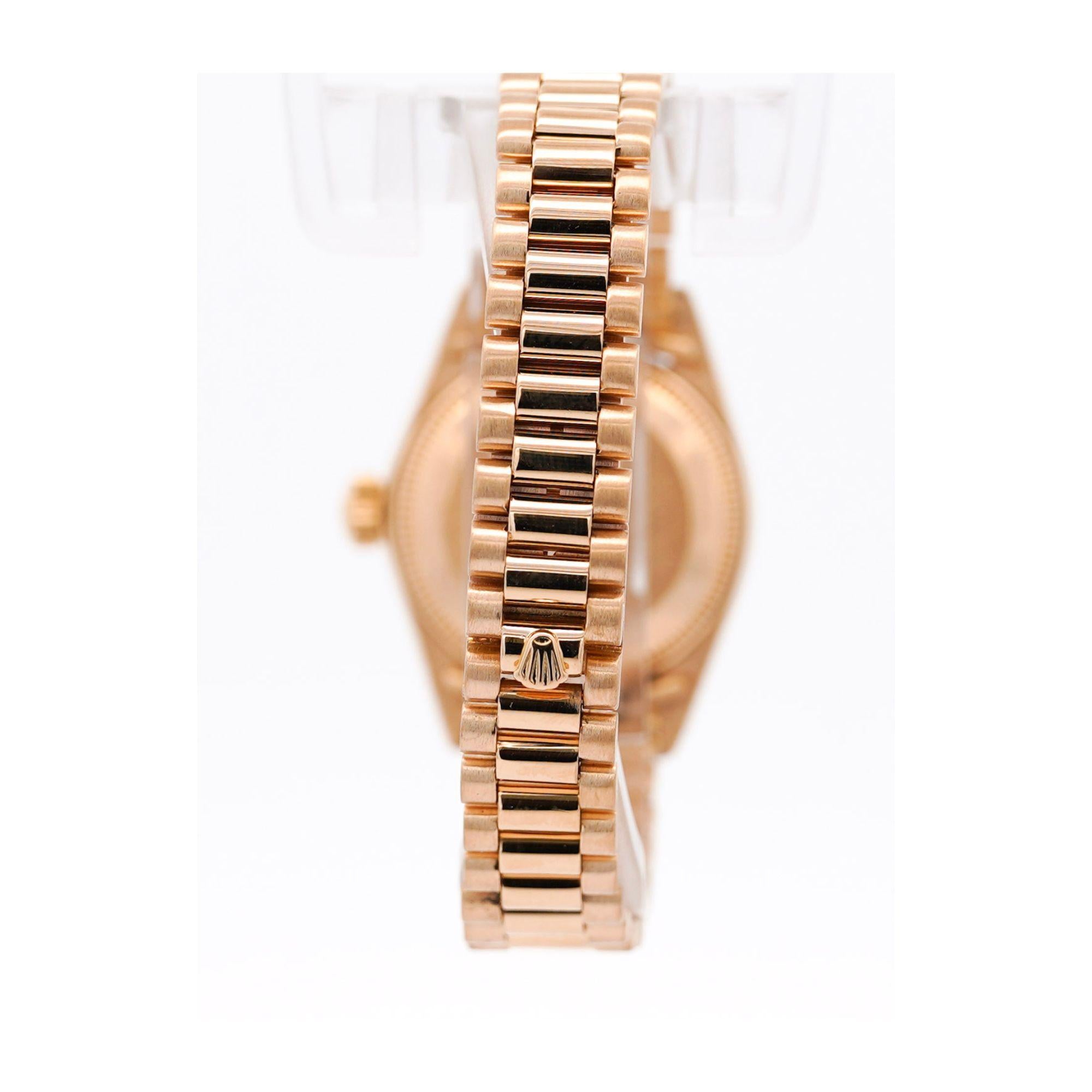 Rolex President Datejust 26mm Fluted 18K Gold Ladies Watch For Sale 1