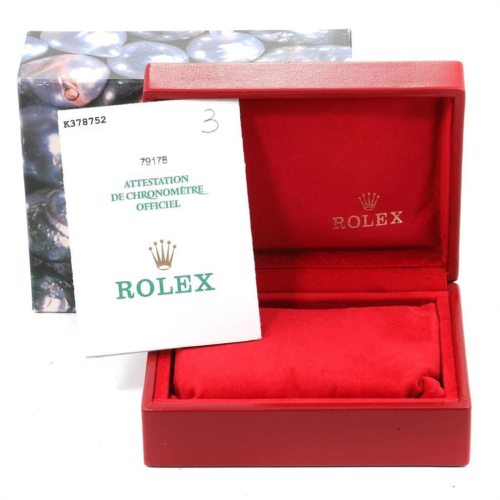 Rolex President Datejust Yellow Gold Ladies Watch 79178 Box Papers For Sale 8