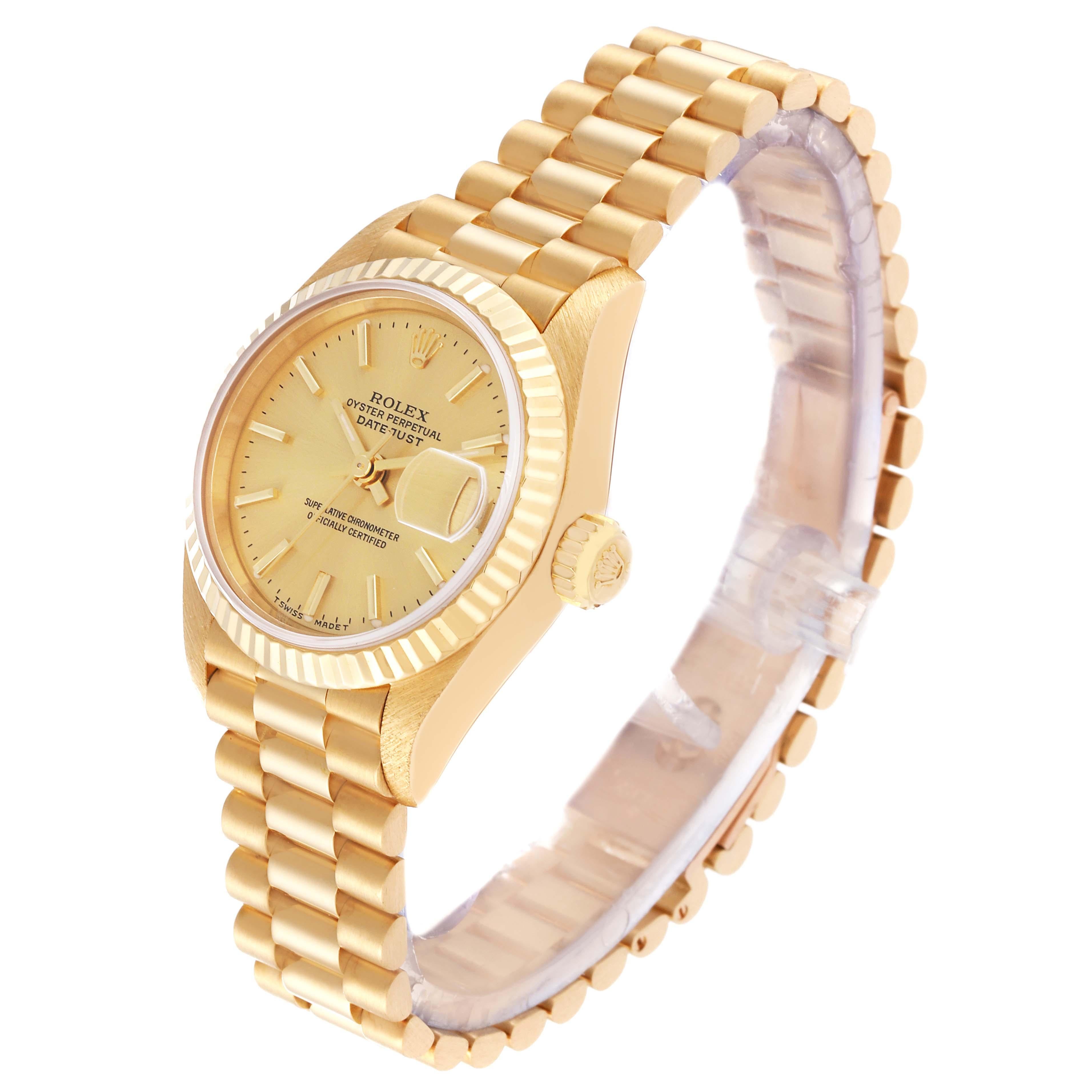 Rolex President Datejust 26mm Yellow Gold Ladies Watch 79178 For Sale 3