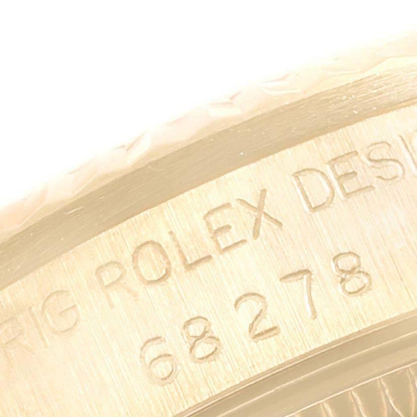 Rolex President Datejust 31 Midsize 18K Gold Diamond Watch 68278 For Sale 3