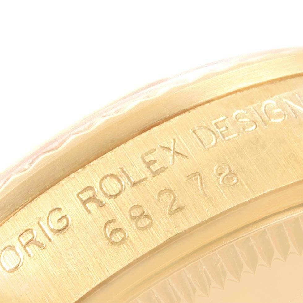Rolex President Datejust 31 Midsize 18 Karat Gold Diamond Watch 68278 2