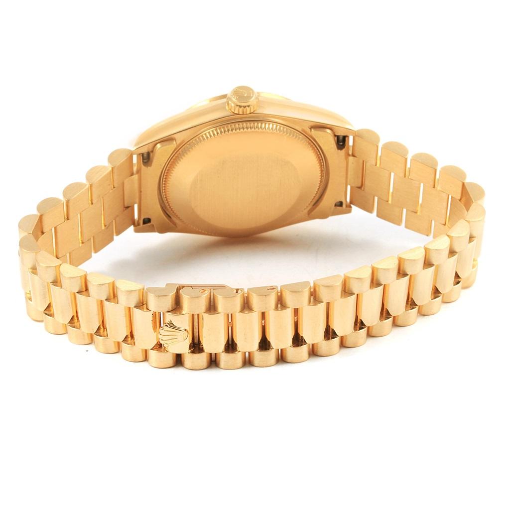 Women's Rolex President Datejust 31 Midsize Gold Diamond Watch 68278