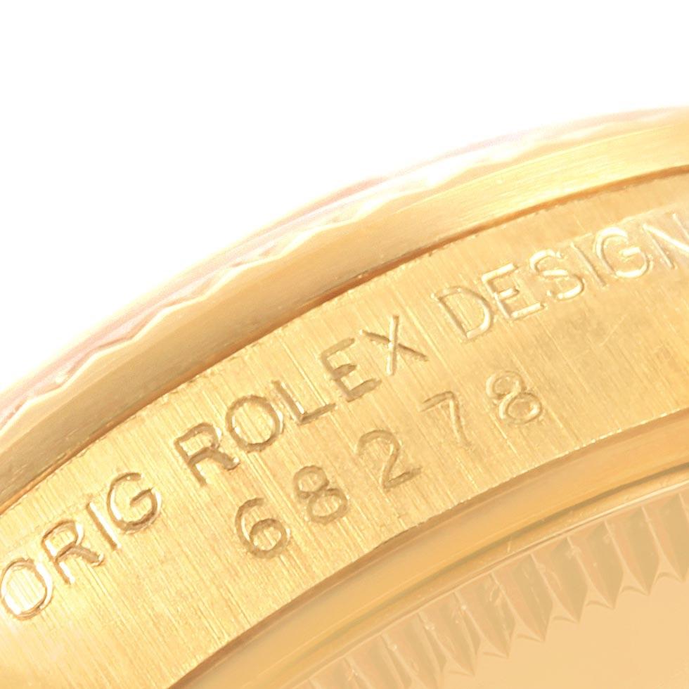 Rolex President Datejust 31 Midsize Gold Diamond Watch 68278 3