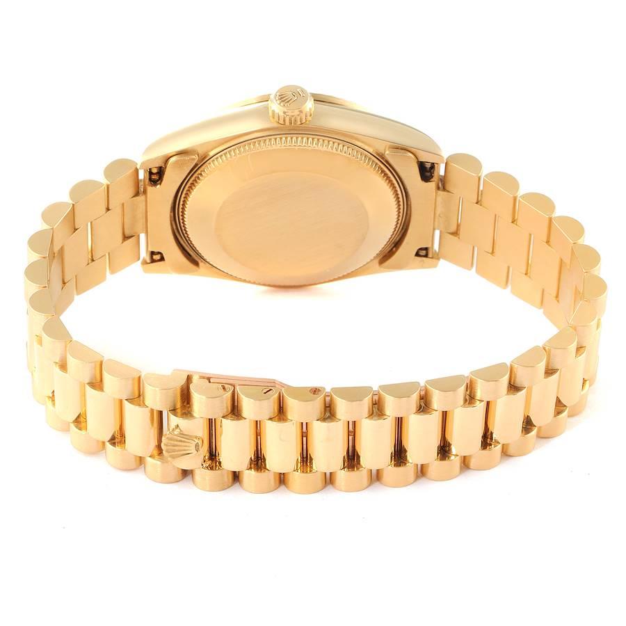 Rolex President Datejust 31 Midsize Yellow Gold Diamond Ladies Watch 68278 For Sale 2