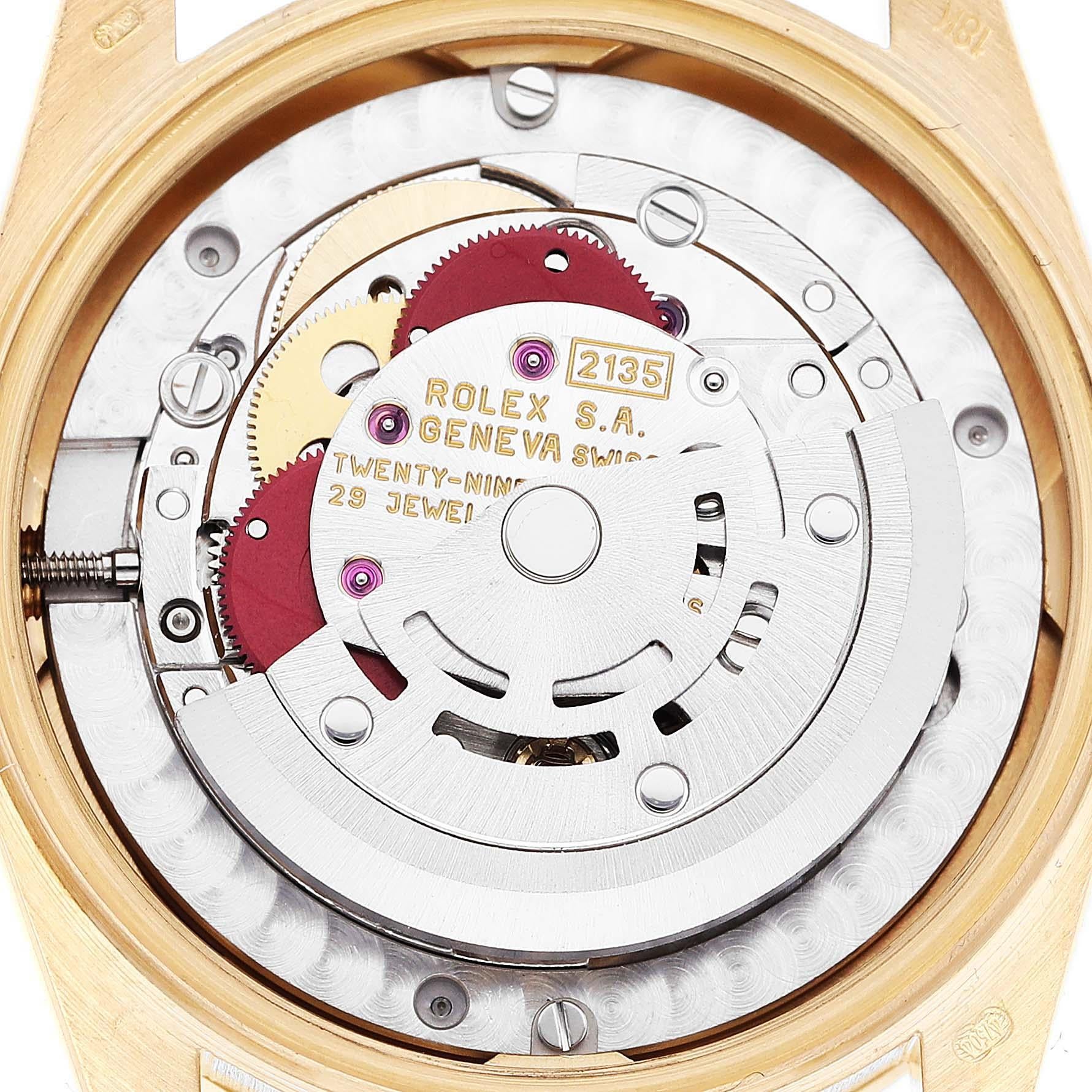 Rolex President Datejust 31 Midsize Yellow Gold Diamond Ladies Watch 68288 1