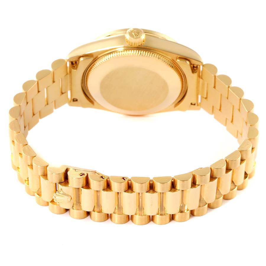 Rolex President Datejust 31 Midsize Yellow Gold Diamond Ladies Watch 68288 2