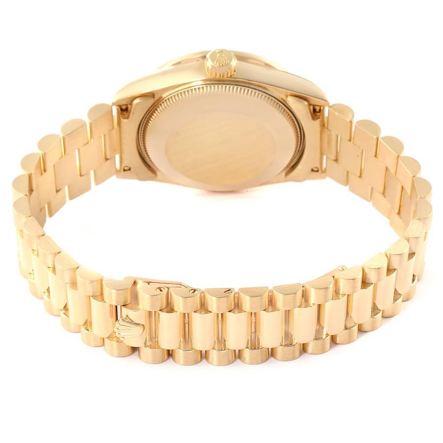 Rolex President Datejust 31 Midsize Yellow Gold Diamond Ladies Watch 68288 5