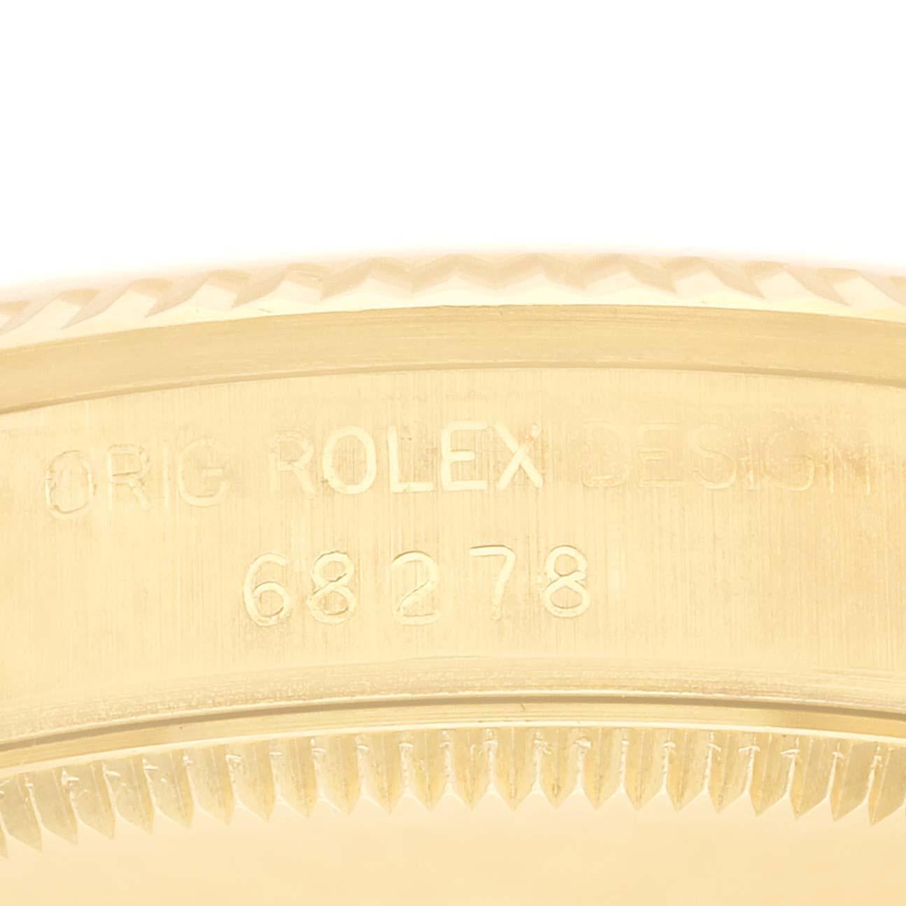 Women's Rolex President Datejust 31 Midsize Yellow Gold Ladies Watch 68278 Box Papers For Sale