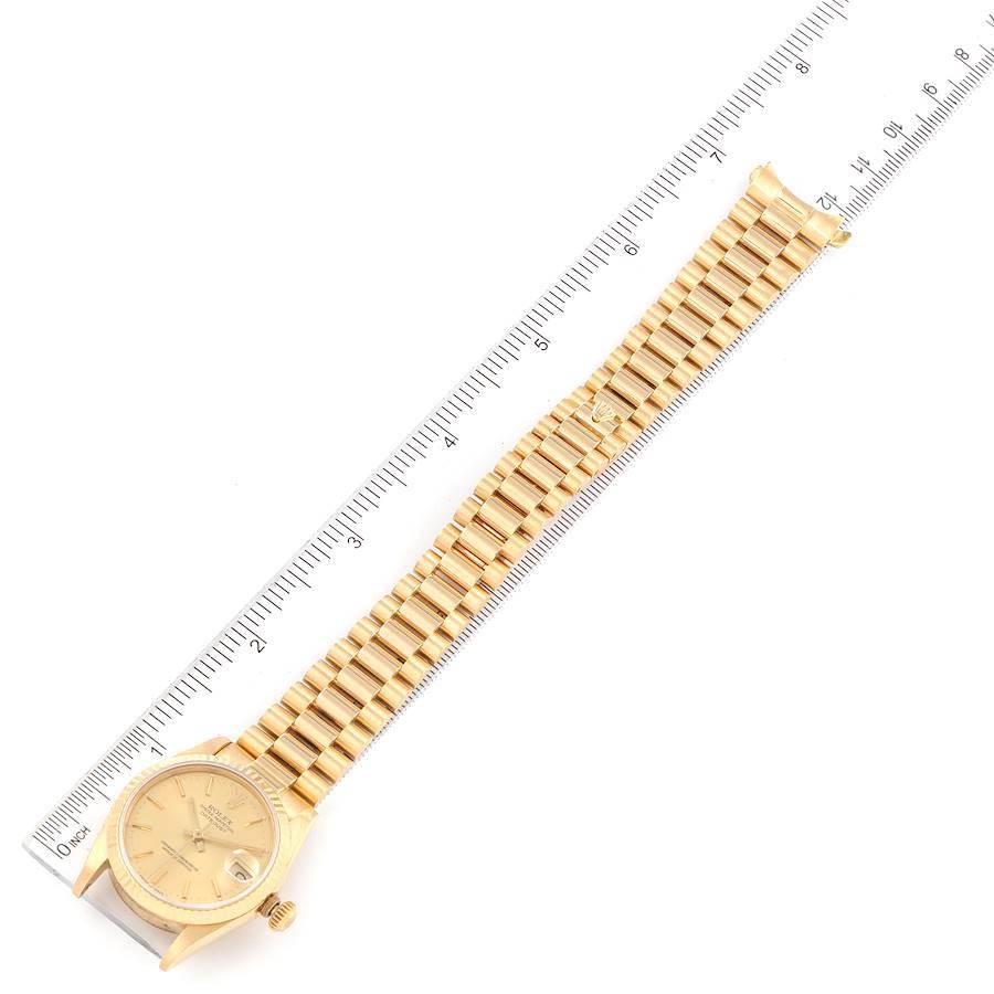 Rolex President Datejust 31 Midsize Yellow Gold Ladies Watch 68278 For Sale 3