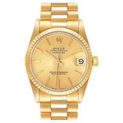 Rolex President Datejust 31 Midsize Yellow Gold Ladies Watch 68278