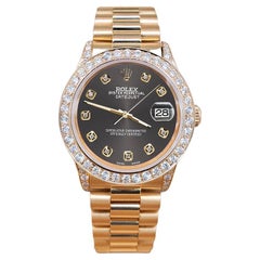 Rolex President Datejust 31mm 2,3CT Diamant-Lünette/Lugs/Rhodium-graue Zifferblattuhr