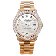 Rolex President Datejust 31mm 2.3CT Diamond Bezel/Lugs/White MOP Dial Watch