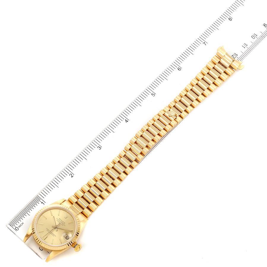 Rolex President Datejust Midsize Yellow Gold Ladies Watch 68278 For Sale 6