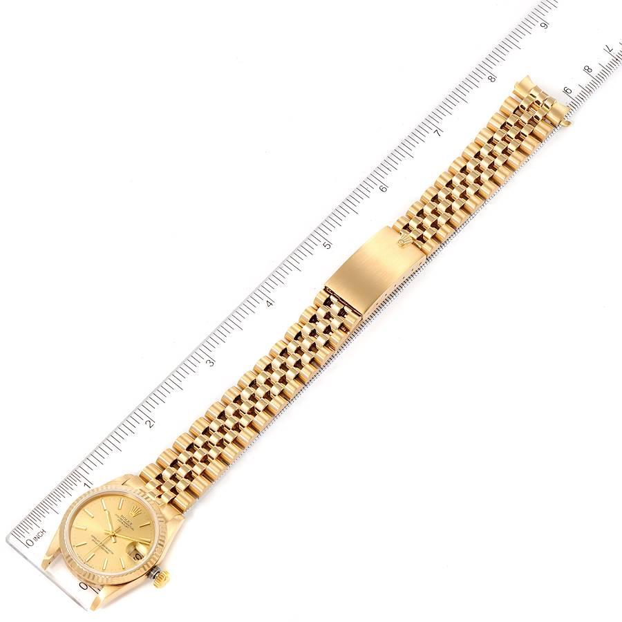 Rolex President Datejust Midsize Yellow Gold Ladies Watch 68278 For Sale 3