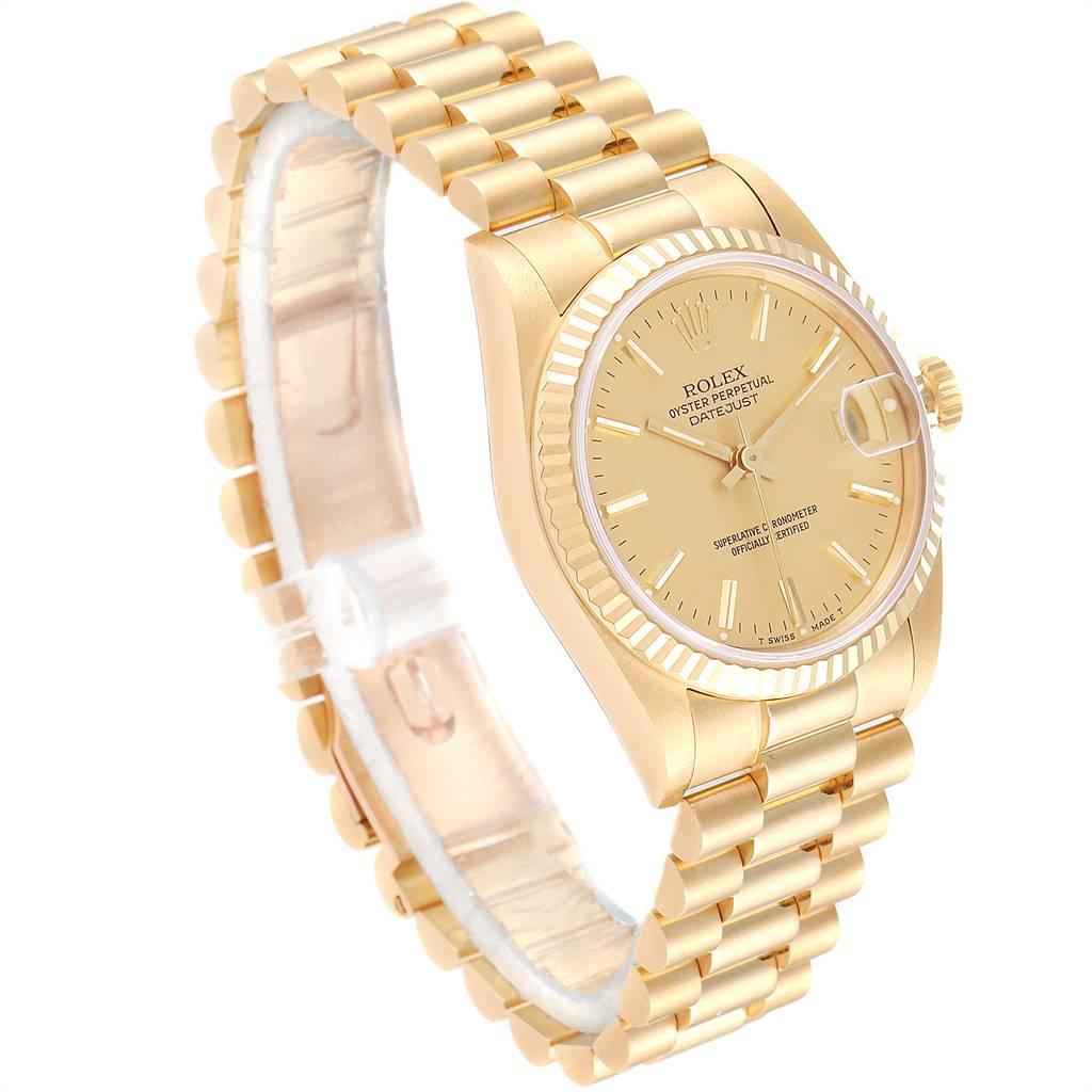 Rolex President Datejust Midsize Yellow Gold Ladies Watch 68278 In Excellent Condition In Atlanta, GA