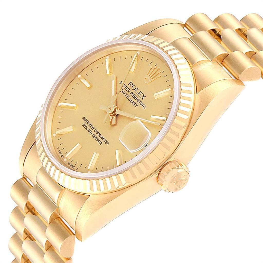 Rolex President Datejust Midsize Yellow Gold Ladies Watch 68278 1