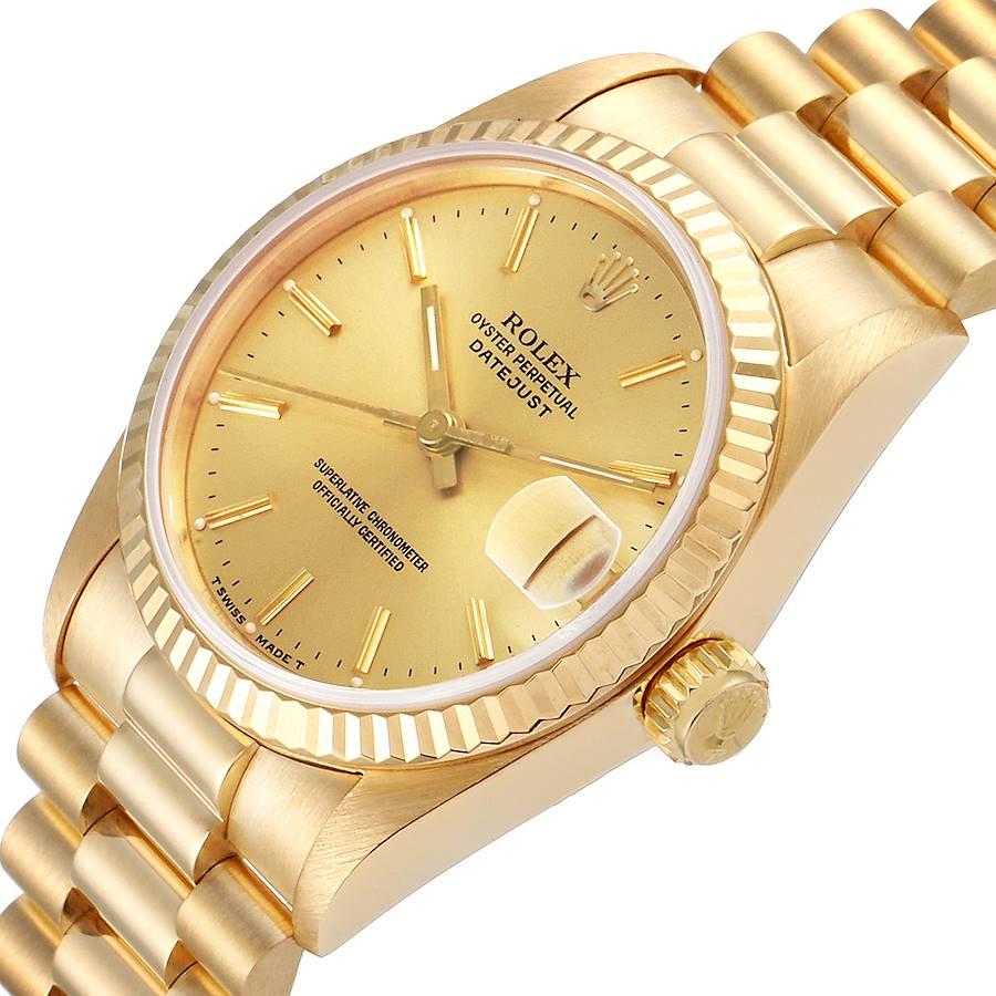 Rolex President Datejust Midsize Yellow Gold Ladies Watch 68278 For Sale 1