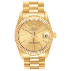 Rolex President Datejust Midsize Yellow Gold Ladies Watch 68278