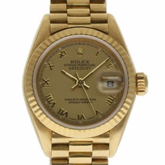 Rolex President Datejust 69178 18 Karat Yellow Gold Champagne 2 Year Warranty