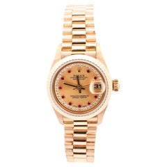 Rolex President Datejust 69178 Montre pour femmes 26 mm avec cadran en or 18 carats et diamants