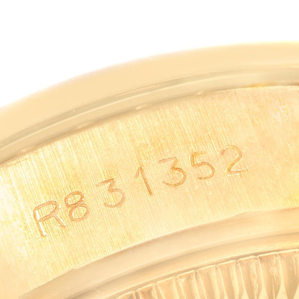 Rolex President Datejust Diamond Dial Bezel 18 Karat Yellow Gold Watch 69178 6
