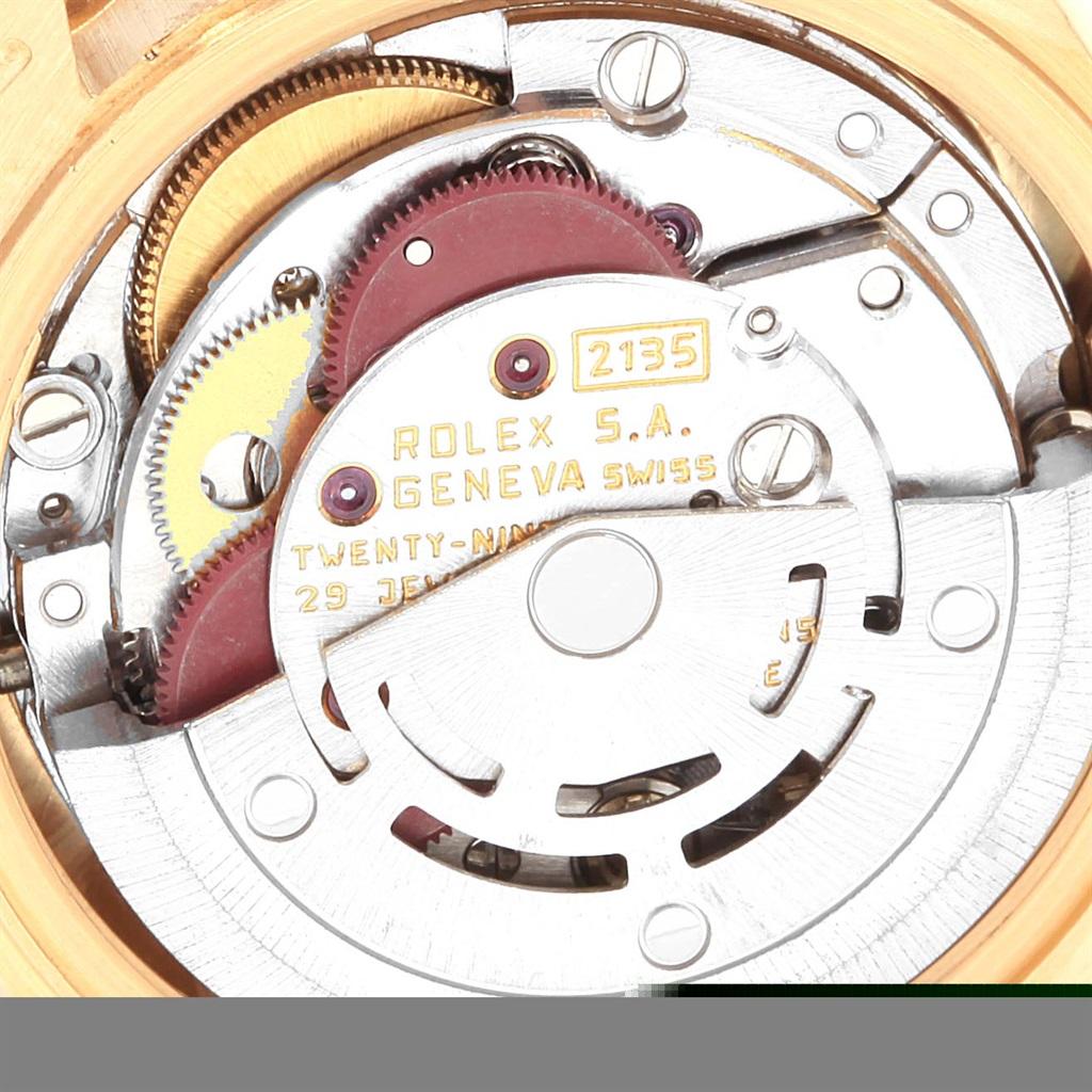 Rolex President Datejust Diamond Dial Bezel 18 Karat Yellow Gold Watch 69178 5