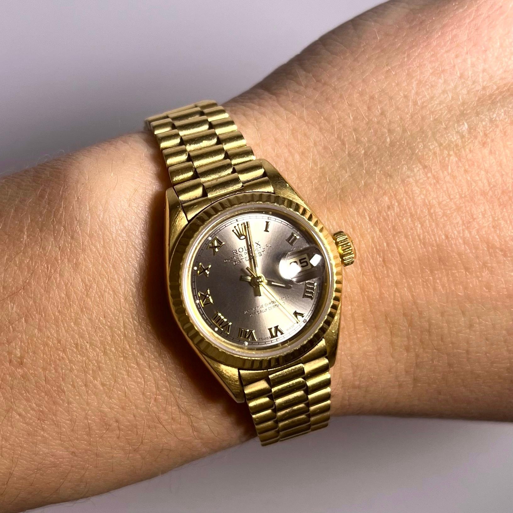 Rolex President Datejust in 18 Karat Yellow Gold with Silver Dial 8