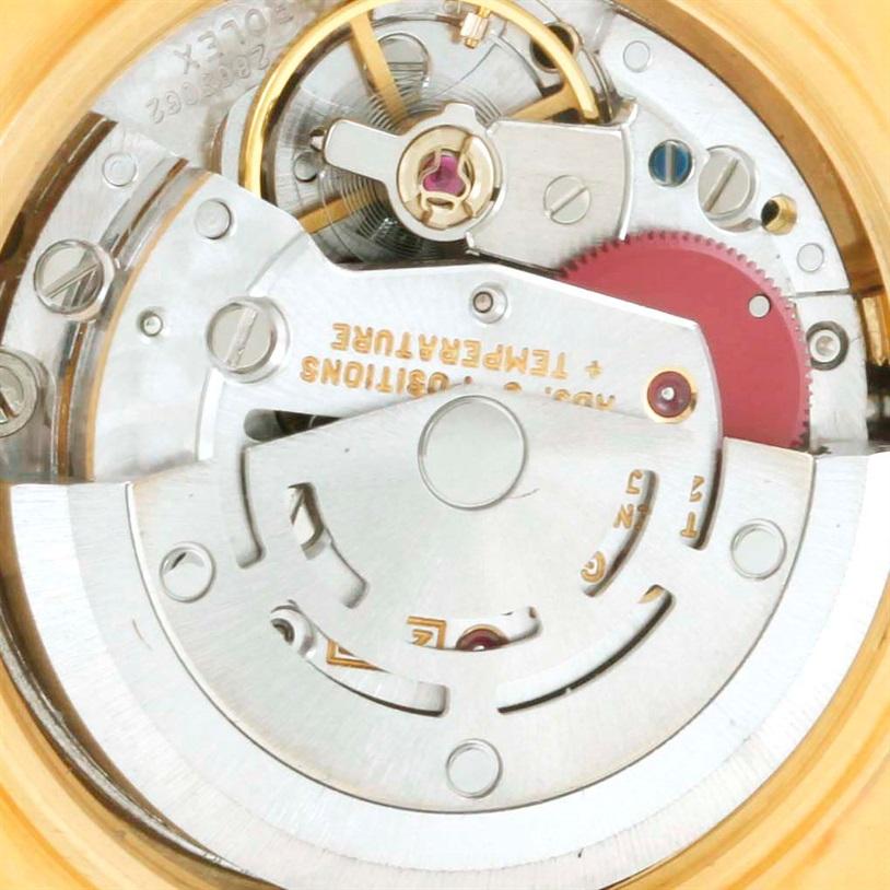 Rolex President Datejust Ladies 18 Karat Yellow Gold Automatic Watch 69178 For Sale 7